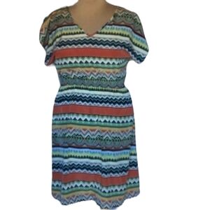 ABG Open sleeve dress size 10 as tag print beautiful new with tags